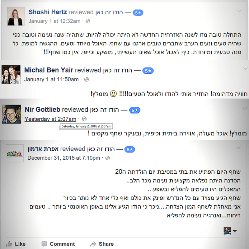 אוסף ביקורות פייסבוק מסילבסטר 2015