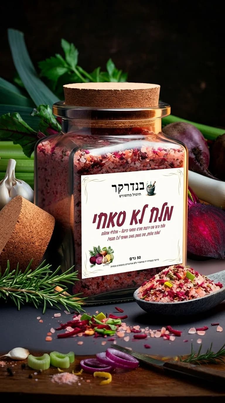 ירקות שורש, עשבים ומלחים לתערובת מלח לא סאחי